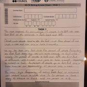 نمونه رایتینگ تسک یک آیلتس task 1 sample answer